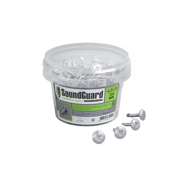 Саморез SoundGuard с буром 4,2х13 200 шт.